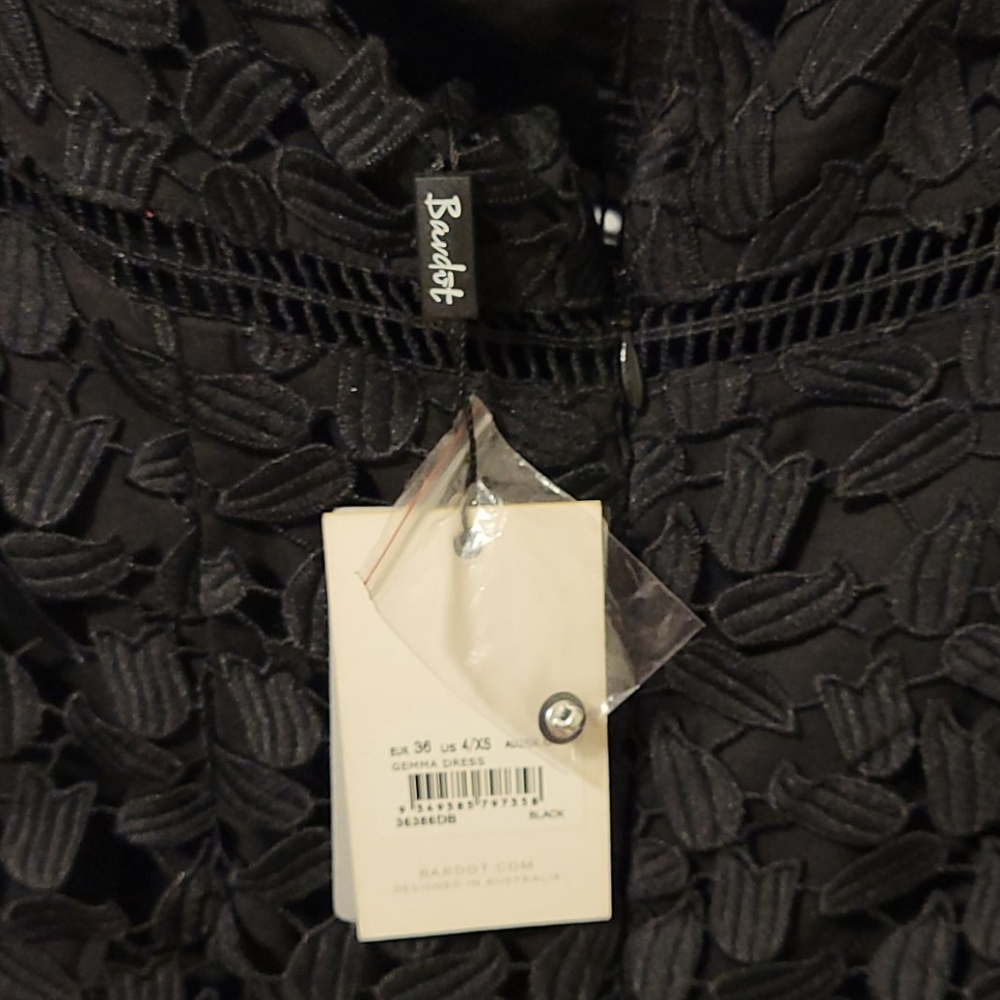 NWT Bardot Gemma Dress in black size 4/xs - Picture 8 of 10